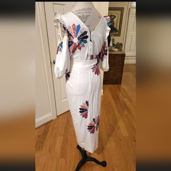 NWT Never Fully Dressed Floral Wrap Maxi Dress Retail $200 US6-jcrew-millen - Picture 14 of 15